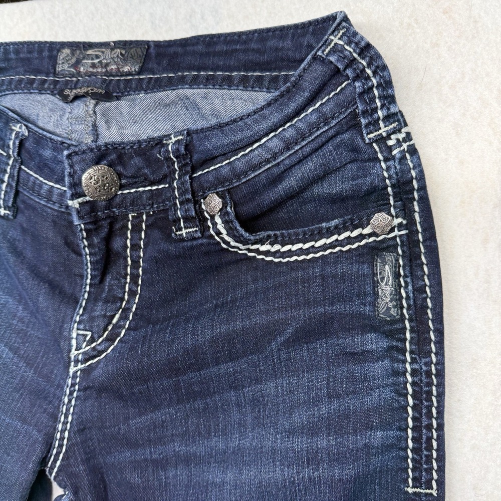 Silver Jeans Co Suki Super Skinny Dark Wash Denim‎ Jeans W27 L33 L9121SSR467 - Picture 10 of 16